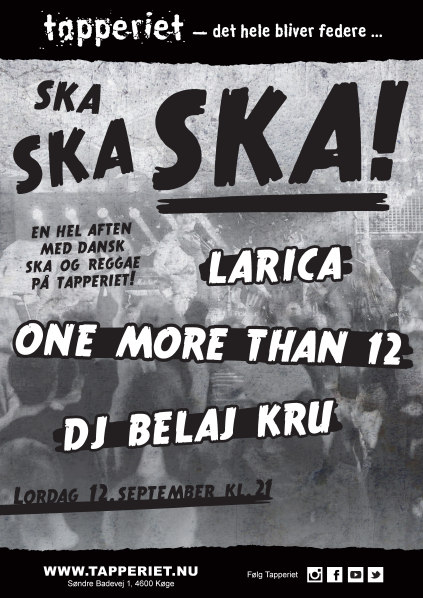 Ska Ska Ska på Tapperiet plakat design