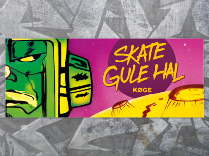 Skate Gule Hal sticker
